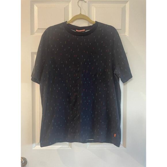 Scotch & Soda Printed Organic Cotton Jersey Crewneck T-Shirt size XL - Picture 2 of 14